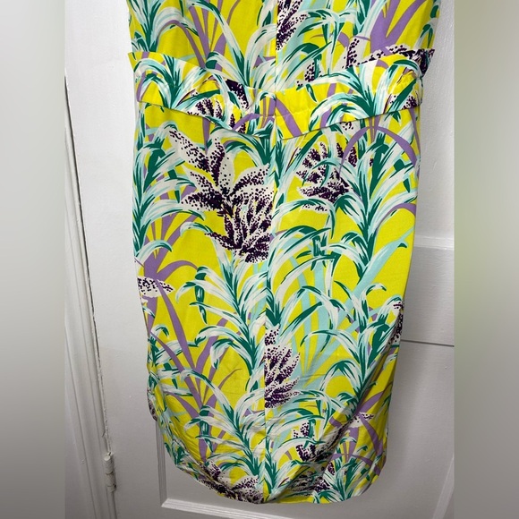 KATE SPADE Peter Pan Collar Floral Yellow and Purple Dress - Picture 13 of 15